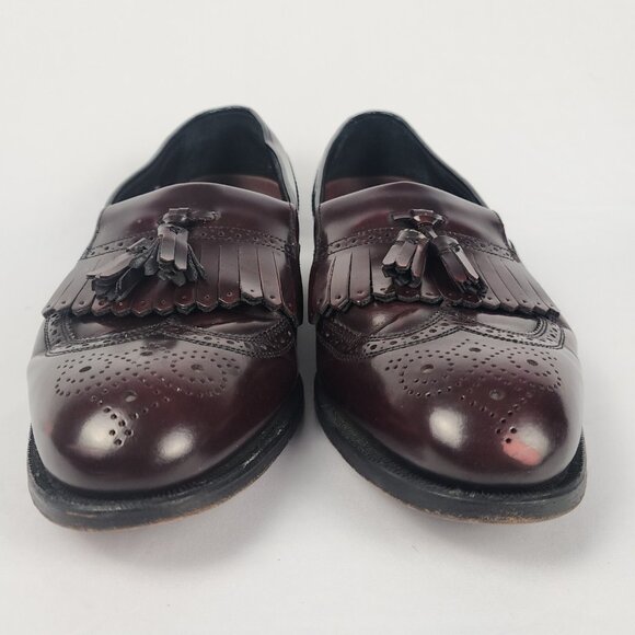 Florsheim Men\'s 10.5‎ Lexington Wingtip Dress Shoe Tassel Burgundy Leather main image 9